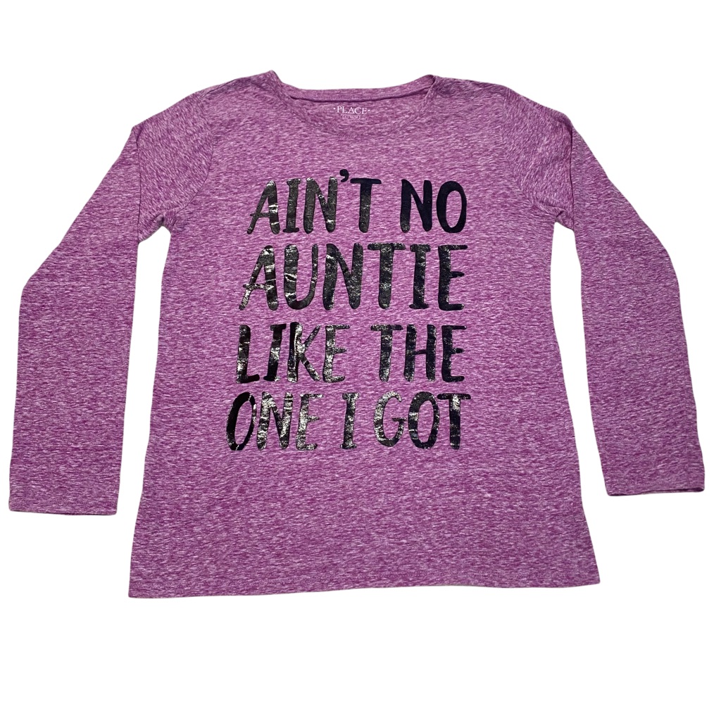 Children’s Place L 10-12 Girls Purple Pink Auntie Aunty Heather Long Sleeve Top